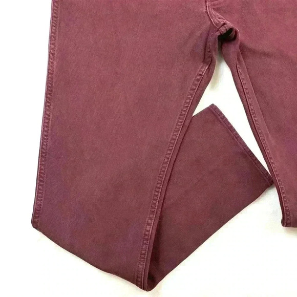 J. Crew The Sutton Maroon Ribbed Straight Leg Mens Pants Size 33/32 - Picture 3 of 14